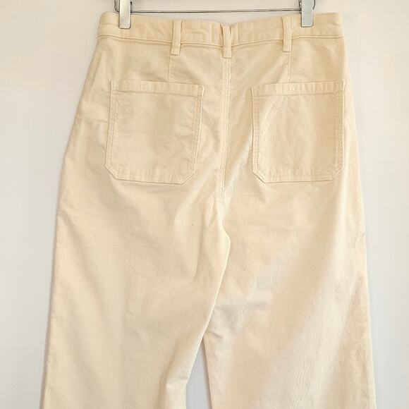 Marine Layer Bridget Exposed Button Crop Wide Leg Corduroy Pants US 14 - Picture 7 of 10